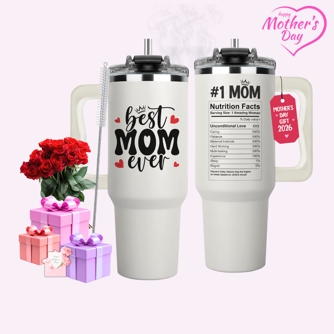 ❤️ Best Mom Ever Tumbler  #1 Mum Gift