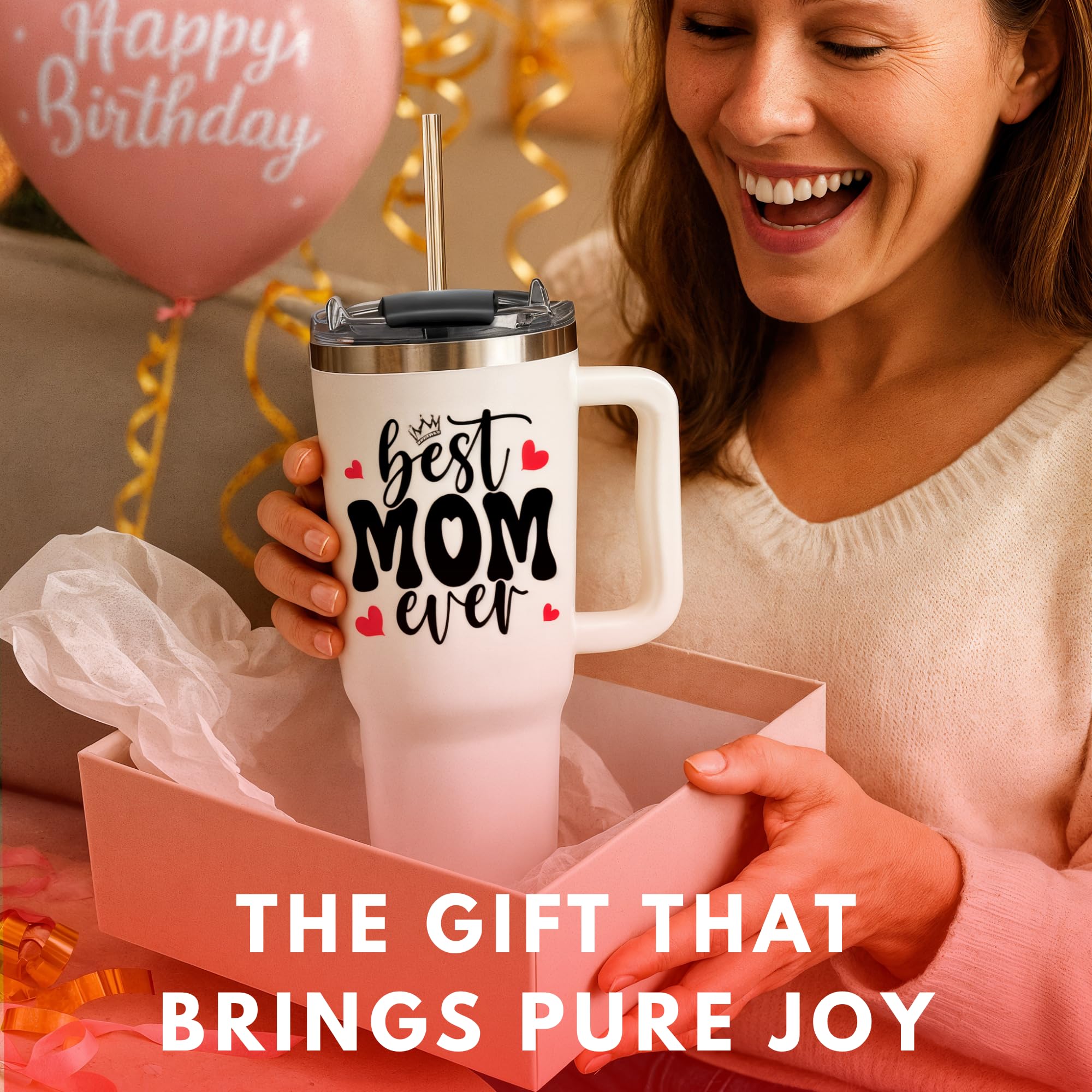 ❤️ Best Mom Ever Tumbler  #1 Mum Gift
