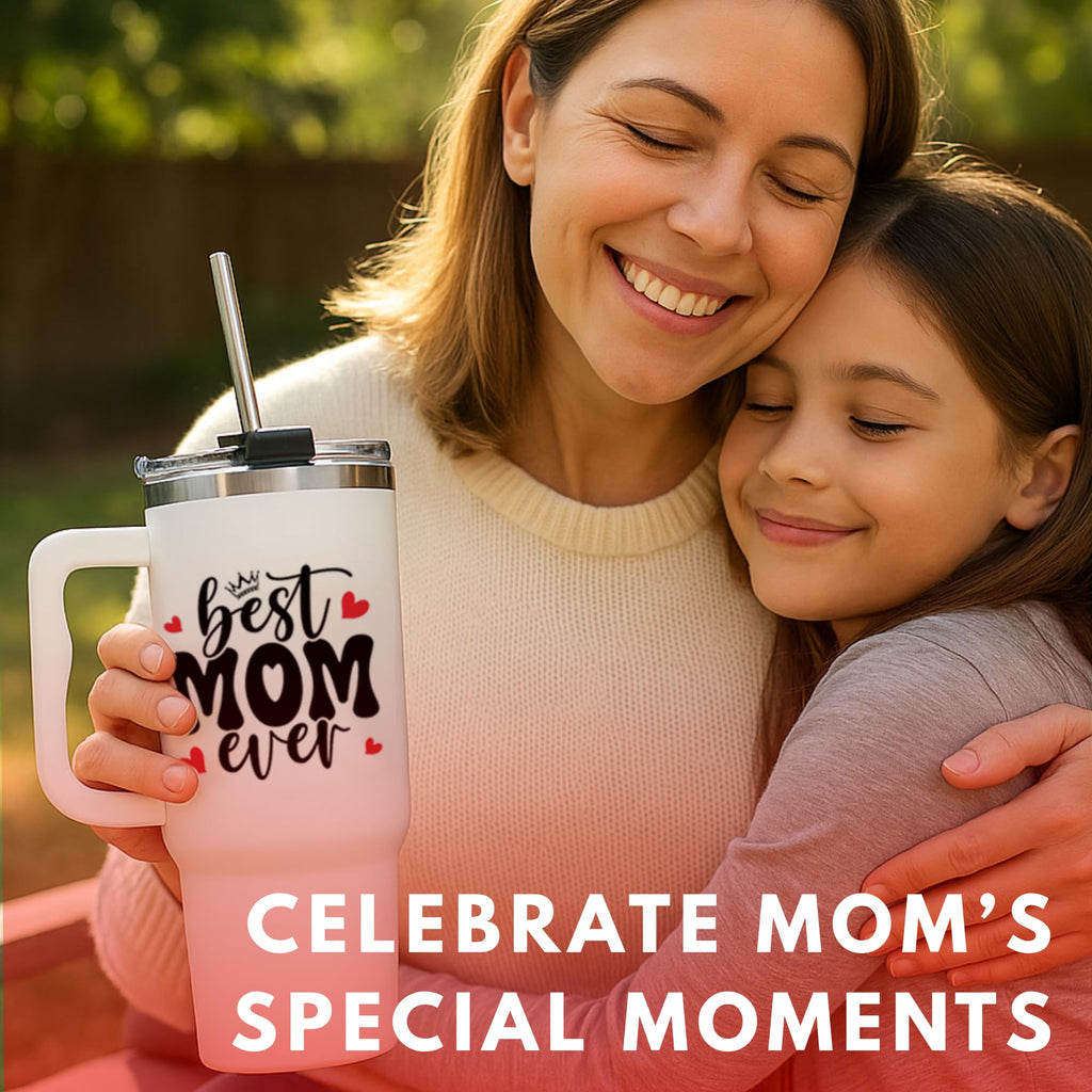 ❤️ Best Mom Ever Tumbler  #1 Mum Gift