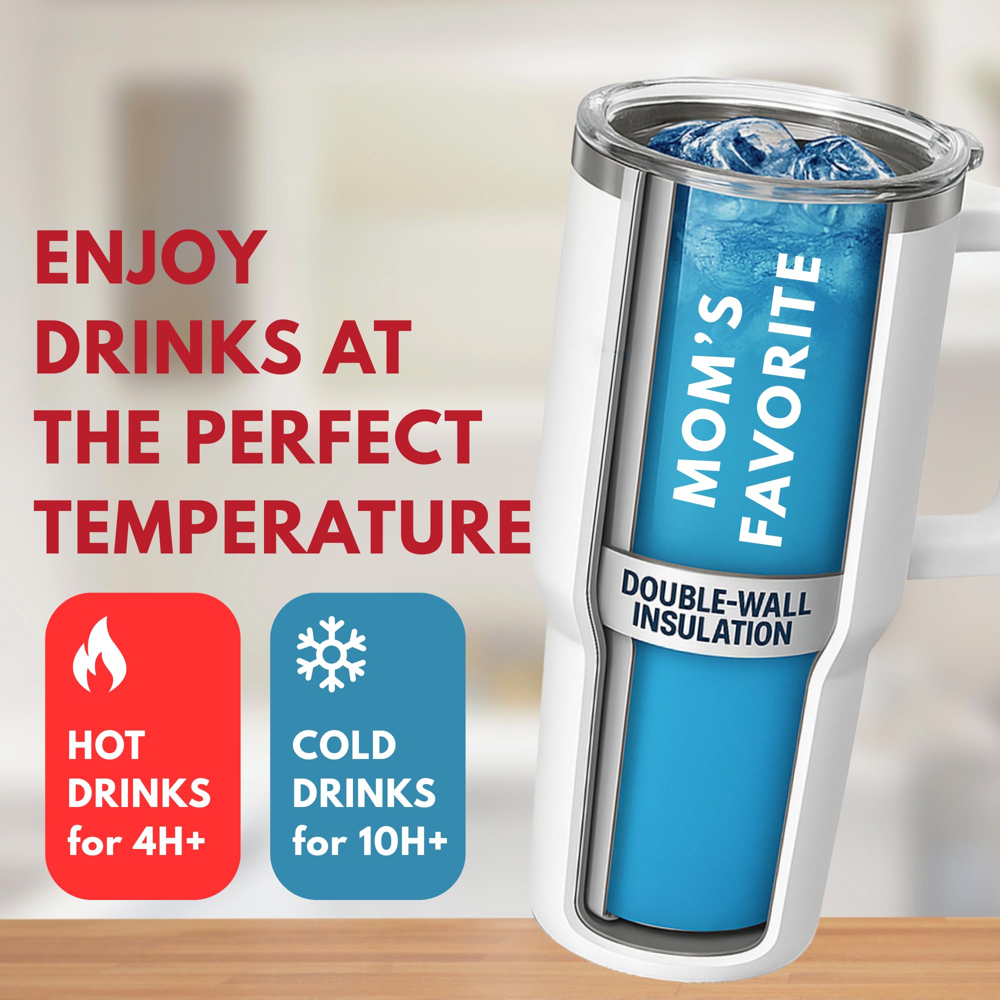 ❤️ Best Mom Ever Tumbler  #1 Mum Gift