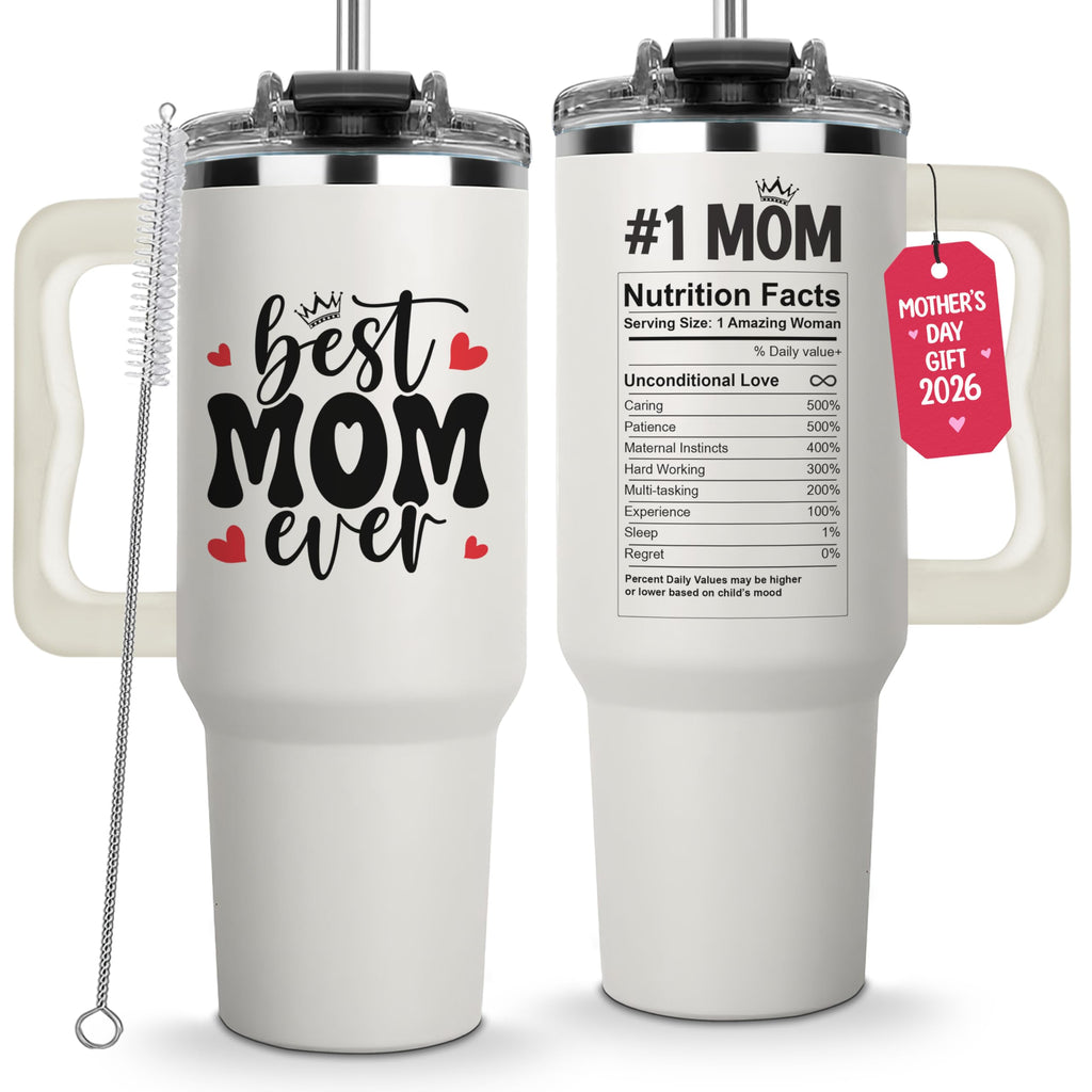 ❤️ Best Mom Ever Tumbler  #1 Mum Gift